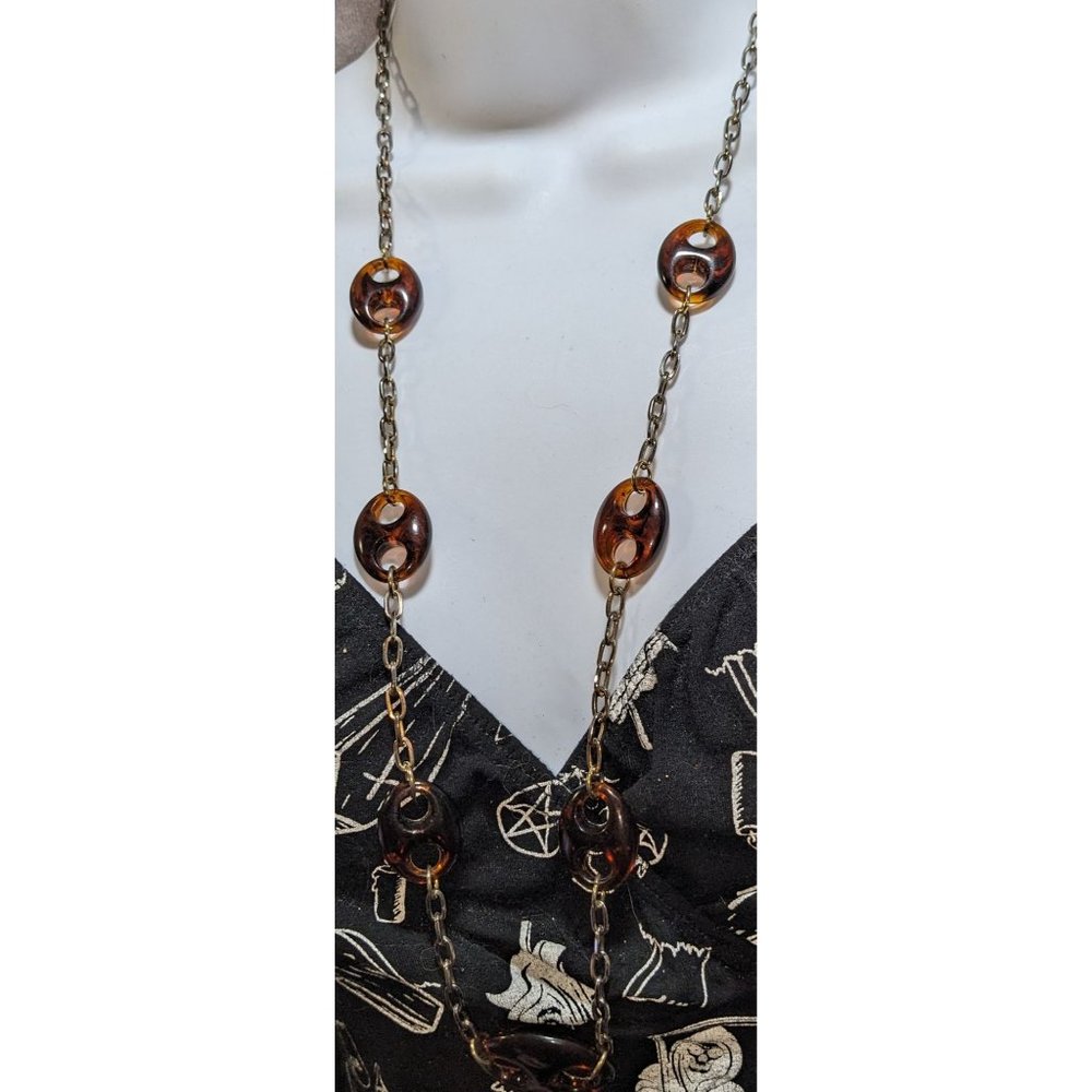 Rachel Abstract Tortoise Shell Necklace - Picture 5 of 5